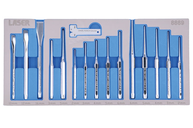 Laser Tools 8869 Punch & Chisel Set 16pc