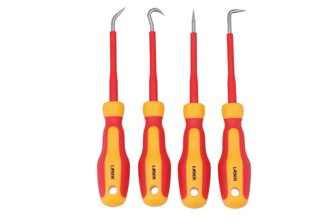 Laser Tools 8888 Insulated Mini Hook & Pick Set 4pc