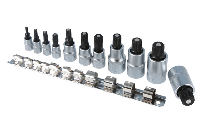 Laser Tools 8923 Magnetic Spline Bit Set 11pc