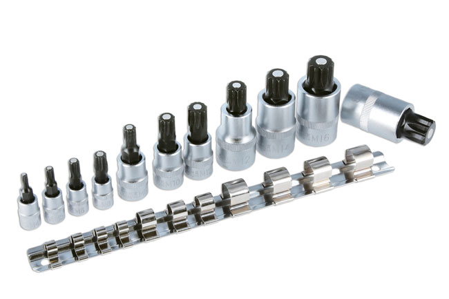 Laser Tools 8923 Magnetic Spline Bit Set 11pc