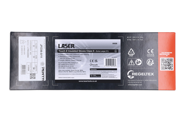 Laser Tools 8928 Touch-E Insulated Gloves Class 0 - Extra Large (11)