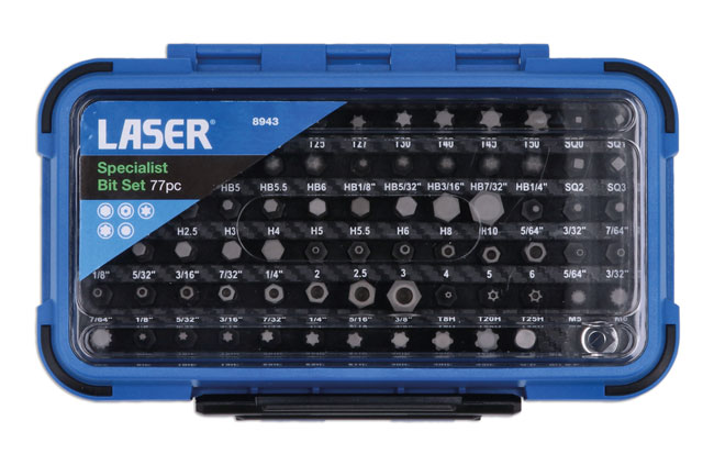 Laser Tools 8943 Specialist Bit Set 77pc