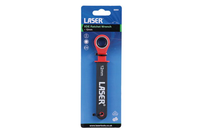 Laser Tools 8950 VDE Ratchet Spanner 12mm
