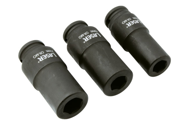 Laser Tools 8953 Weighted Socket Set 1/2"D 3pc