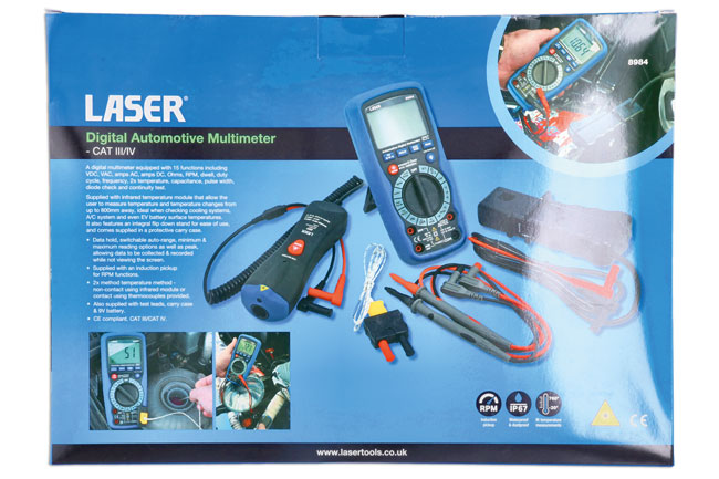 Laser Tools 8984 Digital Automotive Multimeter - CAT III/IV