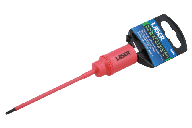 Laser Tools 8990 Insulated Extra Long Slim Series Star Bit Socket 3/8"D T10