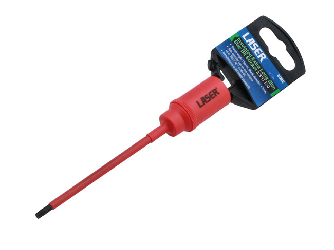 Laser Tools 8992 Insulated Extra Long Slim Series Star Bit Socket 3/8"D T20