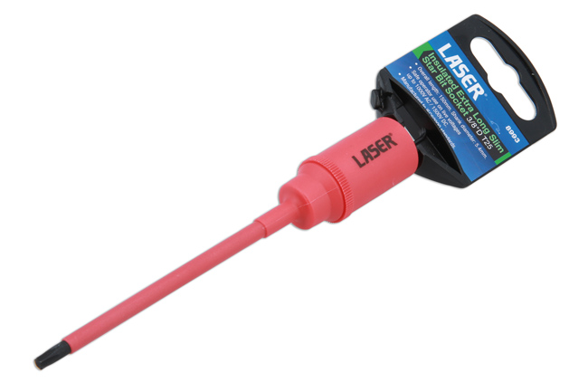 Laser Tools 8993 Insulated Extra Long Slim Series Star Bit Socket 3/8"D T25