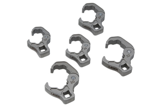Laser Tools 9076 Ratchet Flare Nut Wrench Set 1/2"D 22mm - 32mm