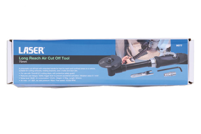 Laser Tools 9077 Long Reach Air Cut Off Tool - 75mm