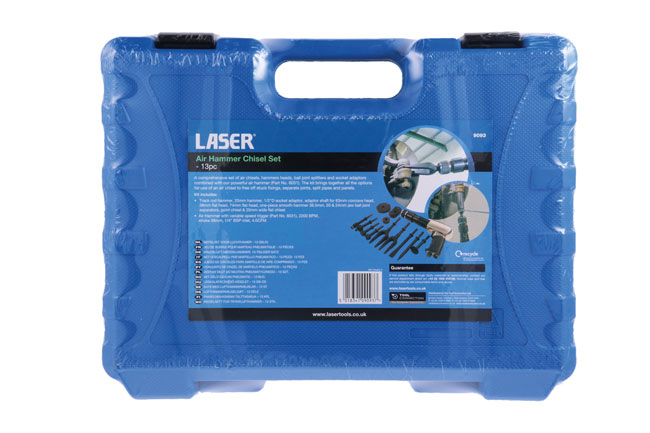 Laser Tools 9093 Air Hammer Chisel Set 13pc