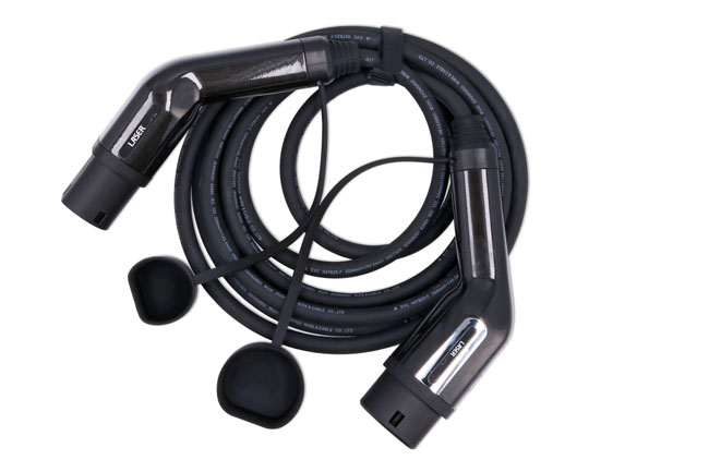 Laser Tools 9105 EV Charging Cable - 32A Single Phase T2 Female-T2 Male 7kW IP65