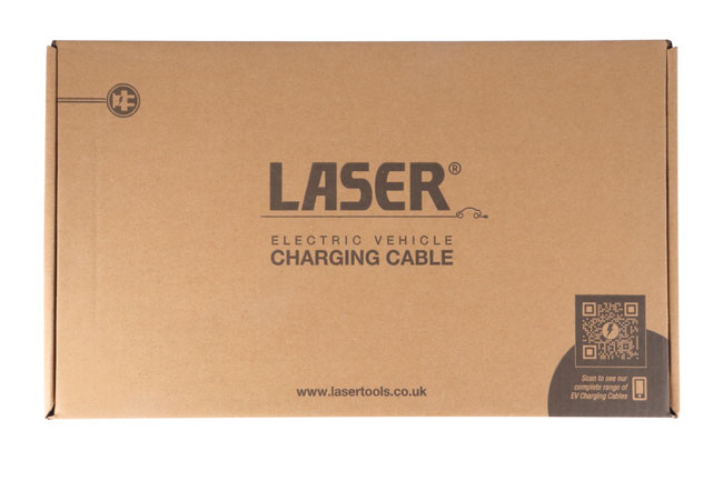 Laser Tools 9107 EV Charging Cable - 13A T2 Female-UK Plug W/Charger IP68