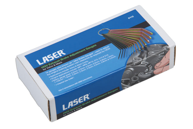 Laser Tools 9112 HGV Exhaust Brake Adjustment Gauges - for Volvo & Mack