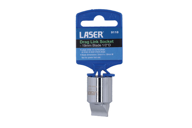 Laser Tools 9118 Drag Link Socket - 19mm Blade 1/2"D