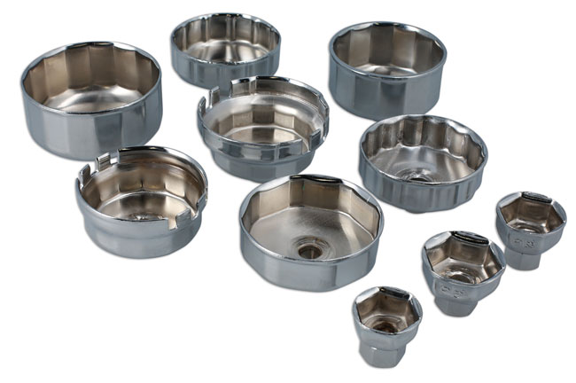 Laser Tools 9128 Oil Filter Cup Wrench & Drain Key Kit - 58pc