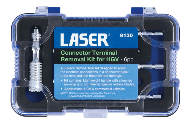 Laser Tools 9130 Connector Terminal Removal Kit for HGV - 6pc