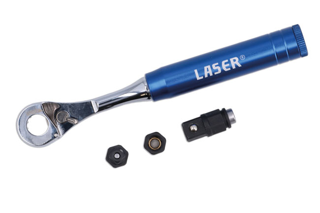 Laser Tools 9139 3-in-1 Mini Ratchet Spanner - with Interchangeable Drives