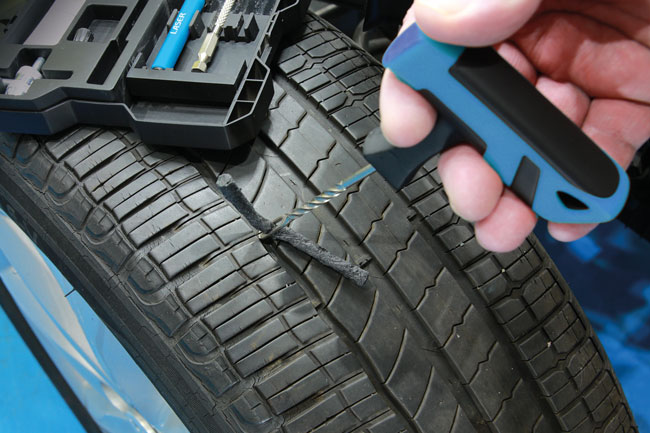 Laser Tools 9147 Emergency Tyre Repair Kit with T-Handle & Drill Driver