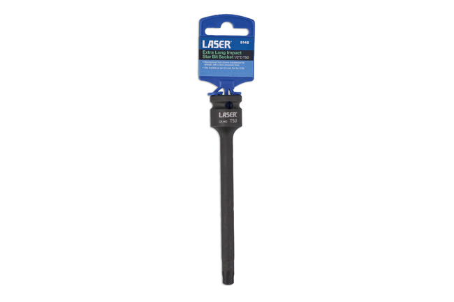 Laser Tools 9148 Extra Long Impact Star Bit Socket 1/2"D T50