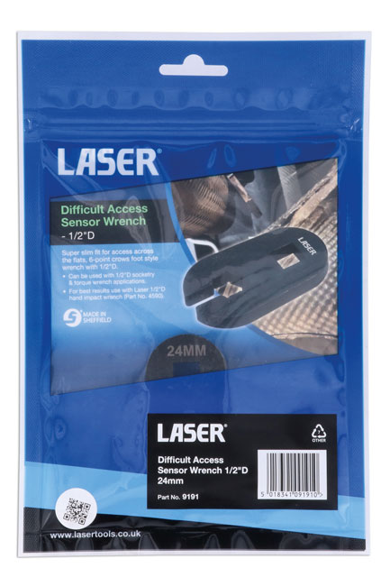 Laser Tools 9191 Difficult Access Sensor Wrench 1/2"D 24mm