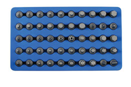7653 Stubby Bit Set 1/4"D 50pc